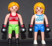 PLAYMOBIL PERSONNAGE SPORTIF 2 BOXEUSES THAI  SPORT JEUX OLYMPIQUES
