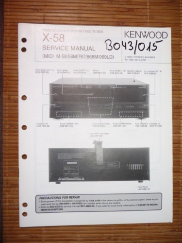 Manuel service kenwood 58 - manuel,