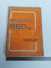 original 1975 Ducati 860 maintenance use manual