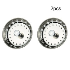 2Pack Cuisine Sink-Drain Stoppeur Crapaudine Déchet Prise Acier Inoxydable Au