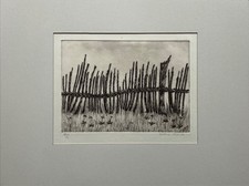 Estampe Ancien Clôture En