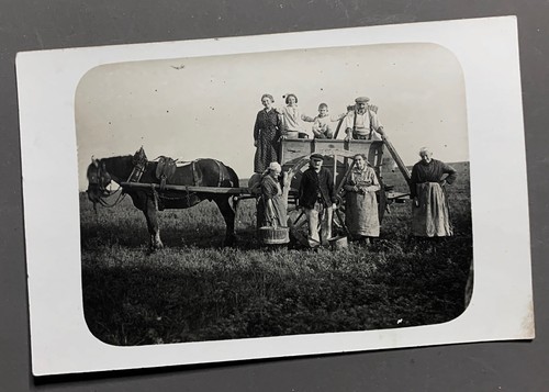 Carte photo ancienne - ancienne, travaux
