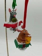 Disney Parks Ratatouille Remy & Emile Christmas Bell Ornaments