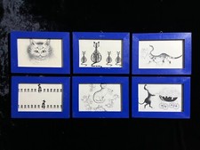 # Lot de 6 cadres - LES CHATS de ALBERT DUBOUT - TBE