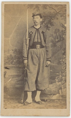 Cdv militaire zouave - militaire.,