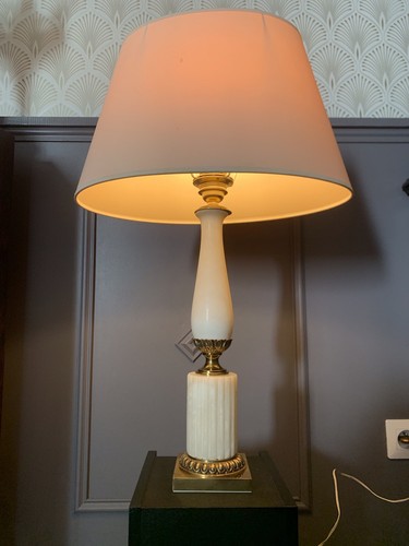 Belle lampe albâtre - lampe, bronze