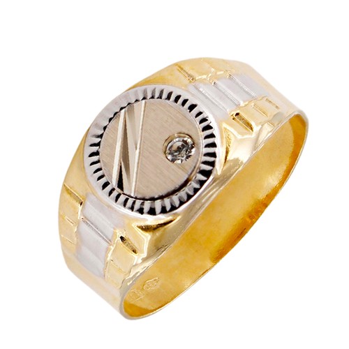 Bague homme chevalier ronde - chevalier, en