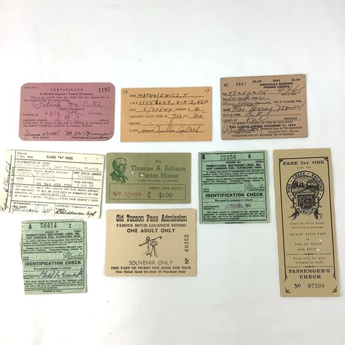 Tickets passes licenses lot - &,