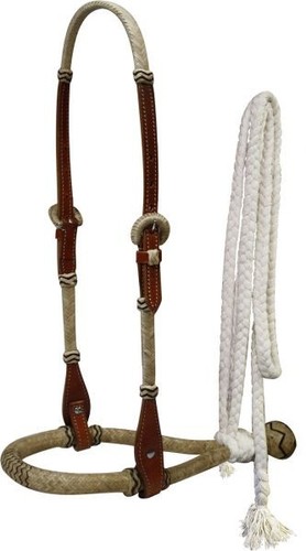 Leather headstall bitless - headstall,