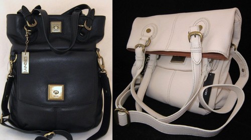 Dkny cuir souple fermoir sac - cuir,