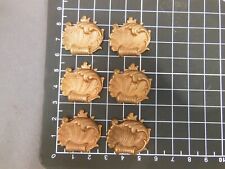 Scroll/Shell Form (x6) hollow Brass stamping jewelry finding (osb009)