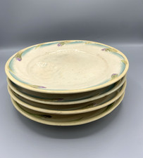Lot of 4 Antique Asparagus Plates - Sarreguemines & Slippers 
