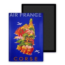 Air France Corse Vintage-Magnet Frigo 54x78mm personnalisé