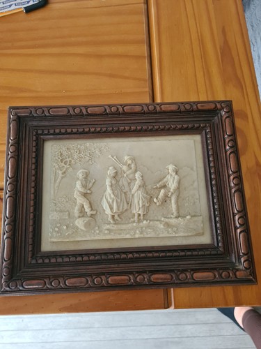 Bas relief ancien albâtre - bas,