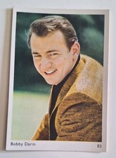 Carte Carton Vintage 1960 Numéro 83 Bobby Darin Distributeur Chewing-gum Brabo 