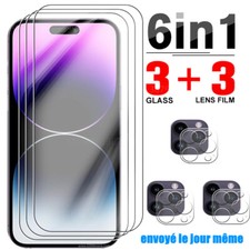 Verre trempé iPhone 14 13 12 11 Camera Glass Protector Screen Case Lens Glass