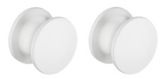 2x Push Lock Bouton pour Château Blanc Mat Caravane Boutons Van Ø 23