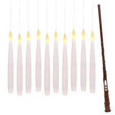 10 Bougies De Table LED Halloween Flottantes Bâton Magique Volant Blanc