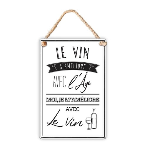 Plaque métal vin s - métal,