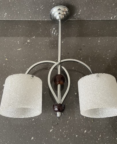 Art deco petit lustre - petit, chrome