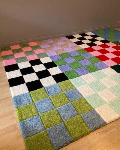 Tapis moderne touffeté la - touffeté,