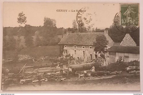 Genay scierie ouvriers - genay,