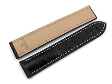 Omega Speedmaster Genuine Alligator Strap Black Deployant 20/18mm Service Band