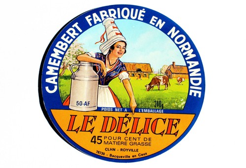 Ancien etiquette boite fromage - boite,