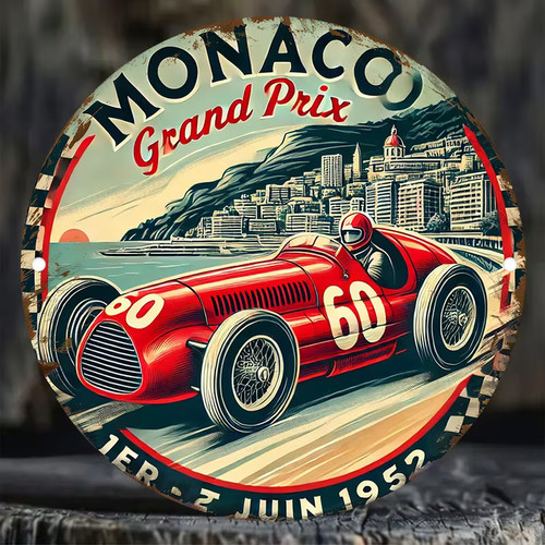 Panneau logo vintage monaco - vintage, gp