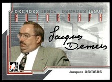 2013-14 In The Game Decades 1990s Autographs Jacques Demers Auto #A-JDE