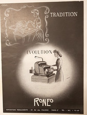 Publicité de presse: Tradition Evolution RONEO 1947
