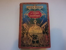 Jules VERNE - LE TESTAMENT D'UN EXCENTRIQUE Hetzel globe doré 1899 jeu de l'oie
