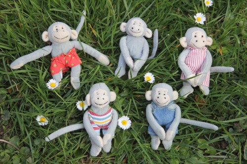 Doudou peluche singe popi lot - doudou,