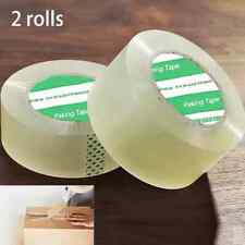 2 Rolls Carton Sealing Clear Packing Tape Box Shipping 2 mil 2" x 90 Yards New
