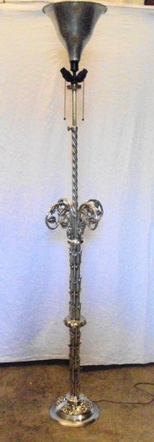Lampadaire bronze argenté - en,