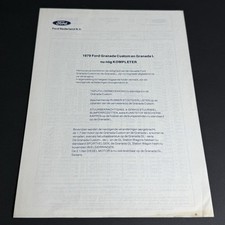 FORD GRANADA PRIJSLIJST TECHN