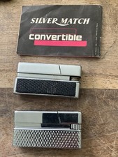 Deux briquets Silver Match métal argenté