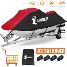 JUSTHUNDER Jet Ski Cover Waterproof UV Protector Heavy Duty for Seadoo 135"-145"