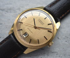 1971 Vintage Tissot Visodat Stylist Men's Watch Mechanical Gold Leather Date