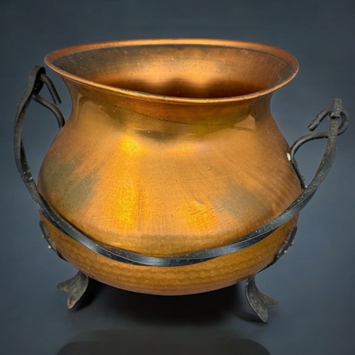 Chaudron cache pot cuivre - cache-pot,
