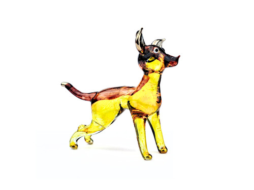 Blown glass chihuahua figurine - blown,