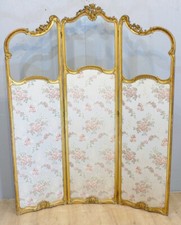 Louis XV style gold wood and silk screen 19th century