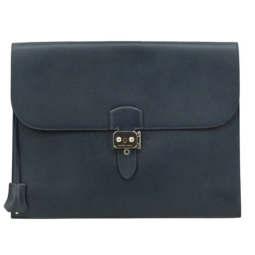 Hermes navy courchevel sac - sac, a