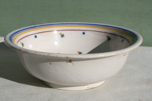 Plat bassine faience - bassine, en