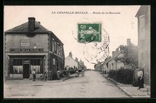 Old postcard La Chapelle-Royale, Route de la Bazoche 1912 