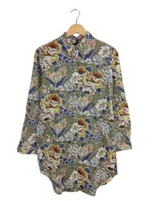 LAWRENCE GREY Robe chemisier Dames Robe T EU 34 kaki-jaune primevère-blanc