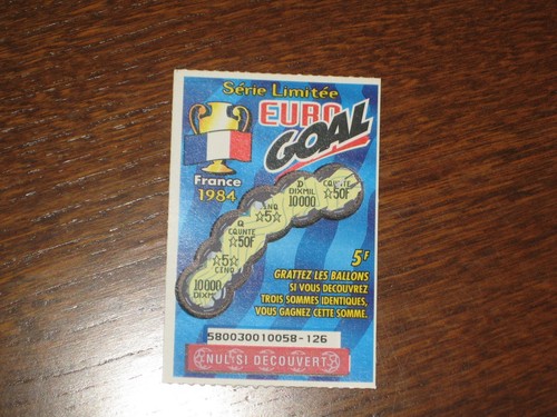 Ticket fdj goal - fdj, euro