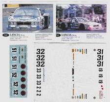 Decal 1/43 Lancia Beta Montecarlo size 5 LANCIA TEAM Le Mans '80 #51-52 Racing 43