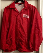 Vintage Hilton Active Apparel Lipton Ice Tea Red Windbreaker Size XL Made In USA