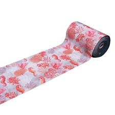 Tapis De Cuisine Antidérapant En Caoutchouc Motif Marin Corail Orange